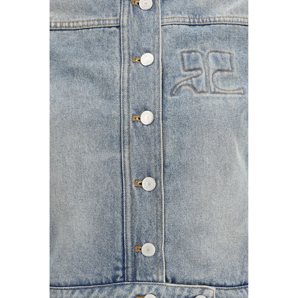 Courrèges Blue Cotton Denim Jacket