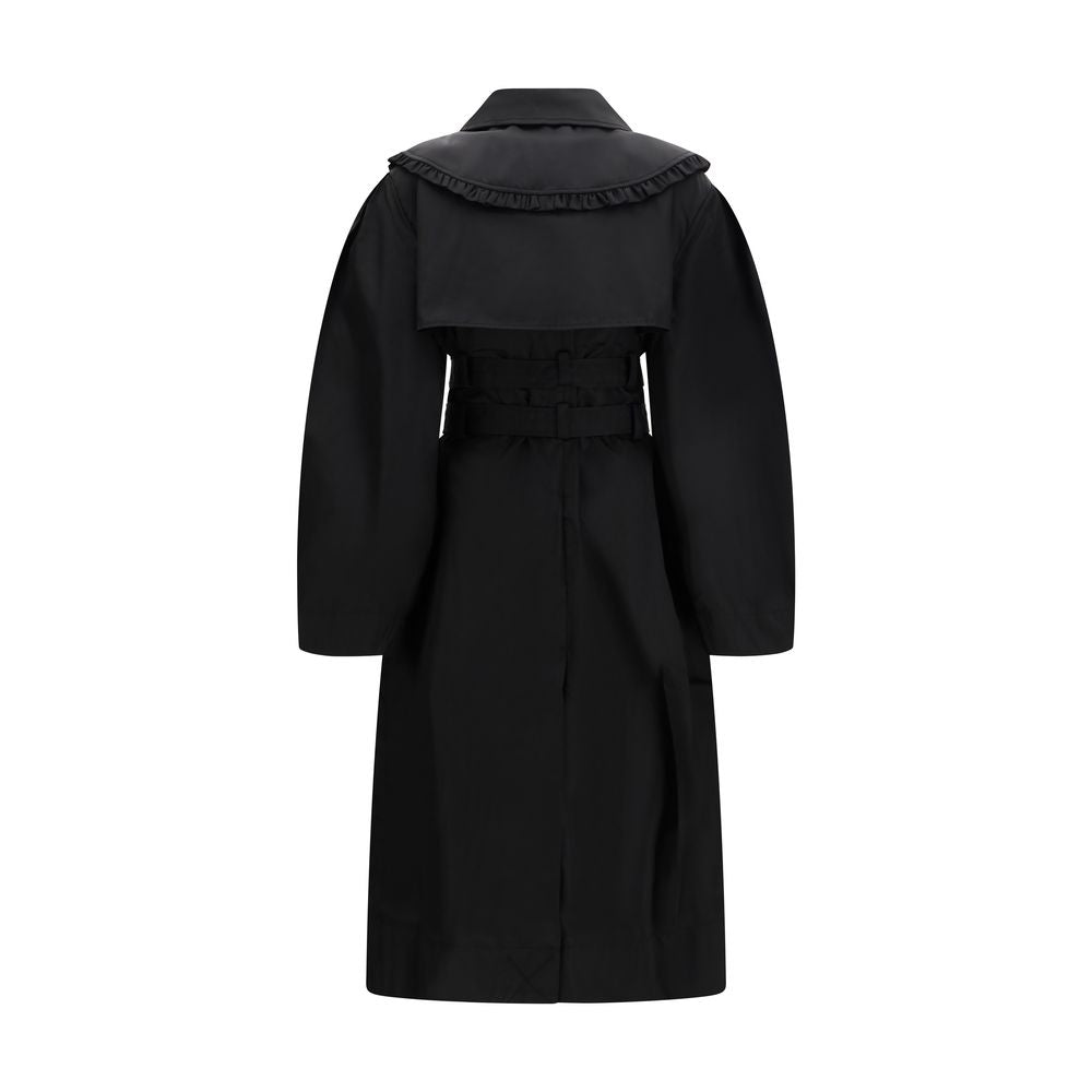 Ganni Black Nylon Coat