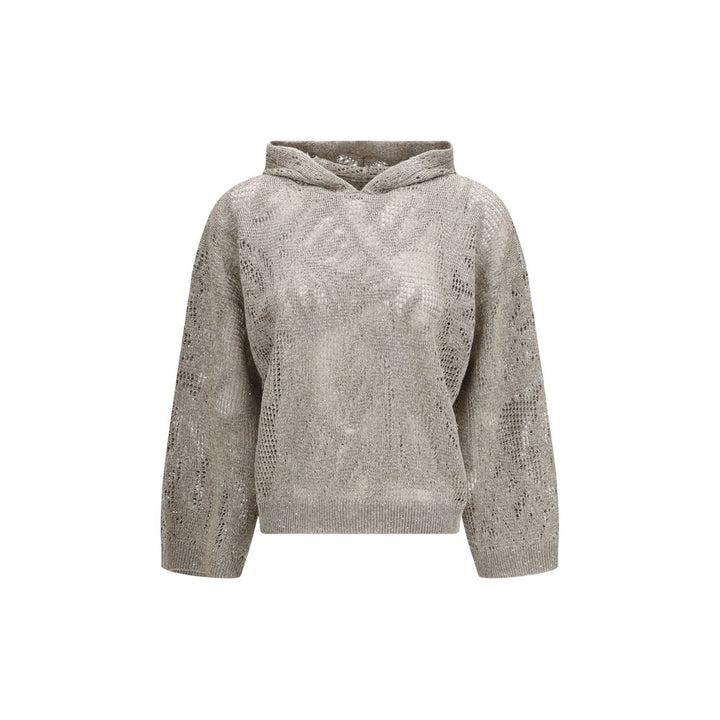 Brunello Cucinelli Beige Linen Hoodie