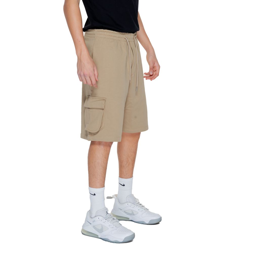 Pharmacy Industry Beige Cotton Bermuda Shorts