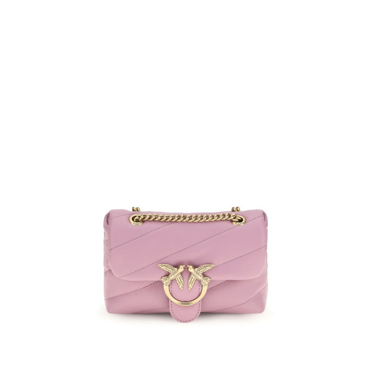 PINKO Purple Calf Leather Bos Taurus Shoulder Bag