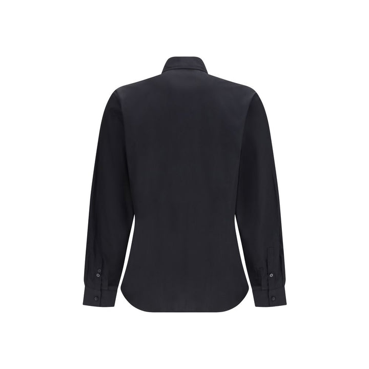 Versace Jeans Black Cotton Dress Shirt