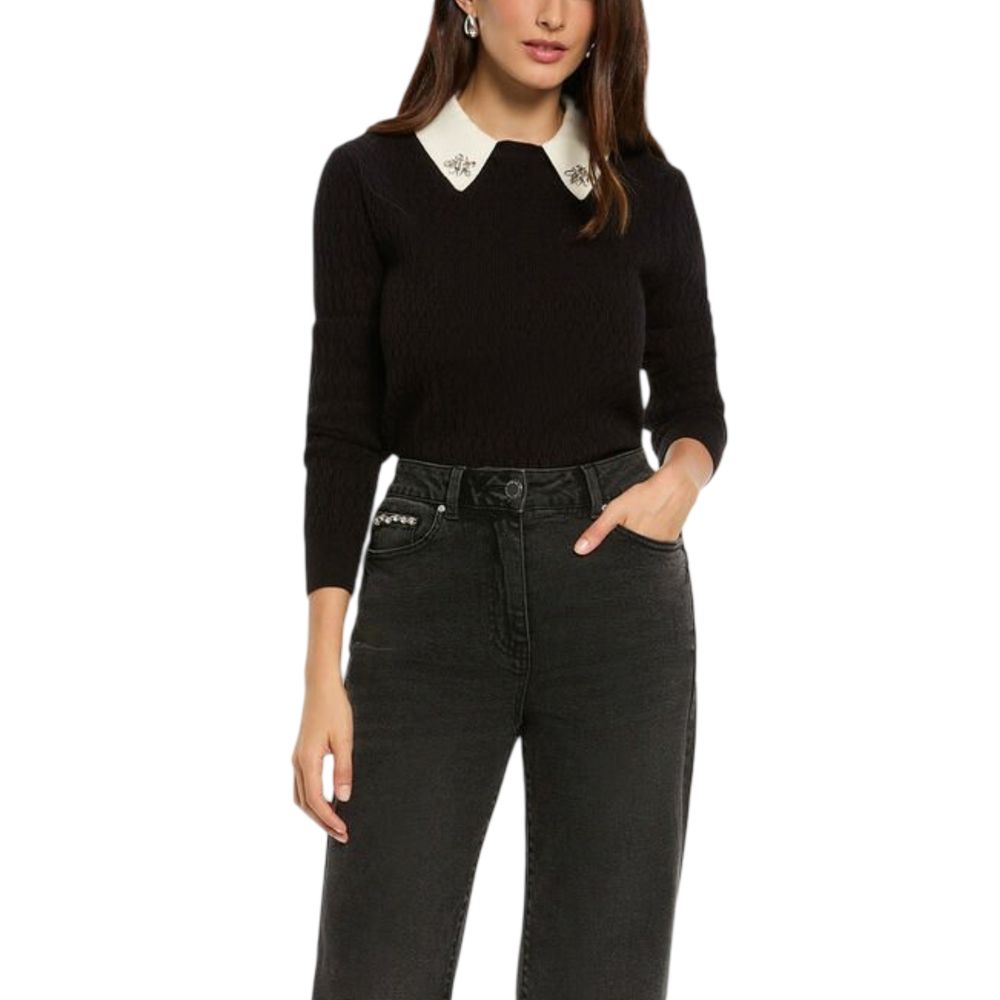 Morgan De Toi Black Viscose Sweatshirt