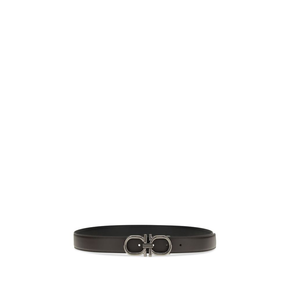 Ferragamo Brown Calf Leather Bos Taurus Regular Belt