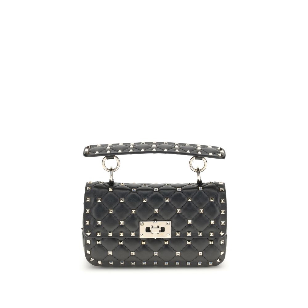 Valentino Garavani Black Calf Leather Bos Taurus Handbag