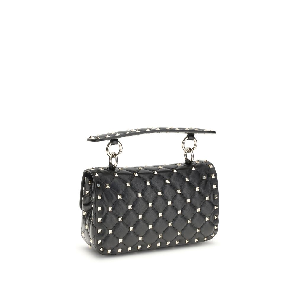 Valentino Garavani Black Calf Leather Bos Taurus Handbag