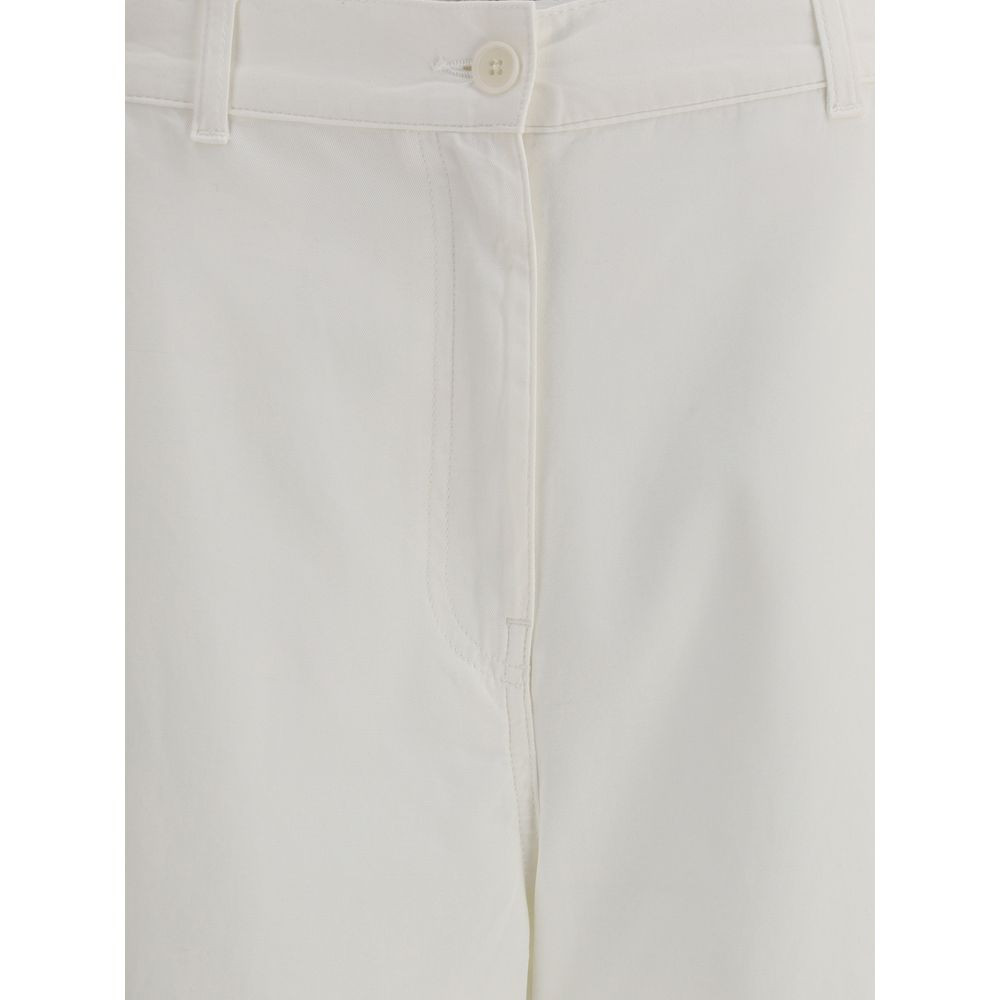 The Row Beige Cotton Cargo Pants