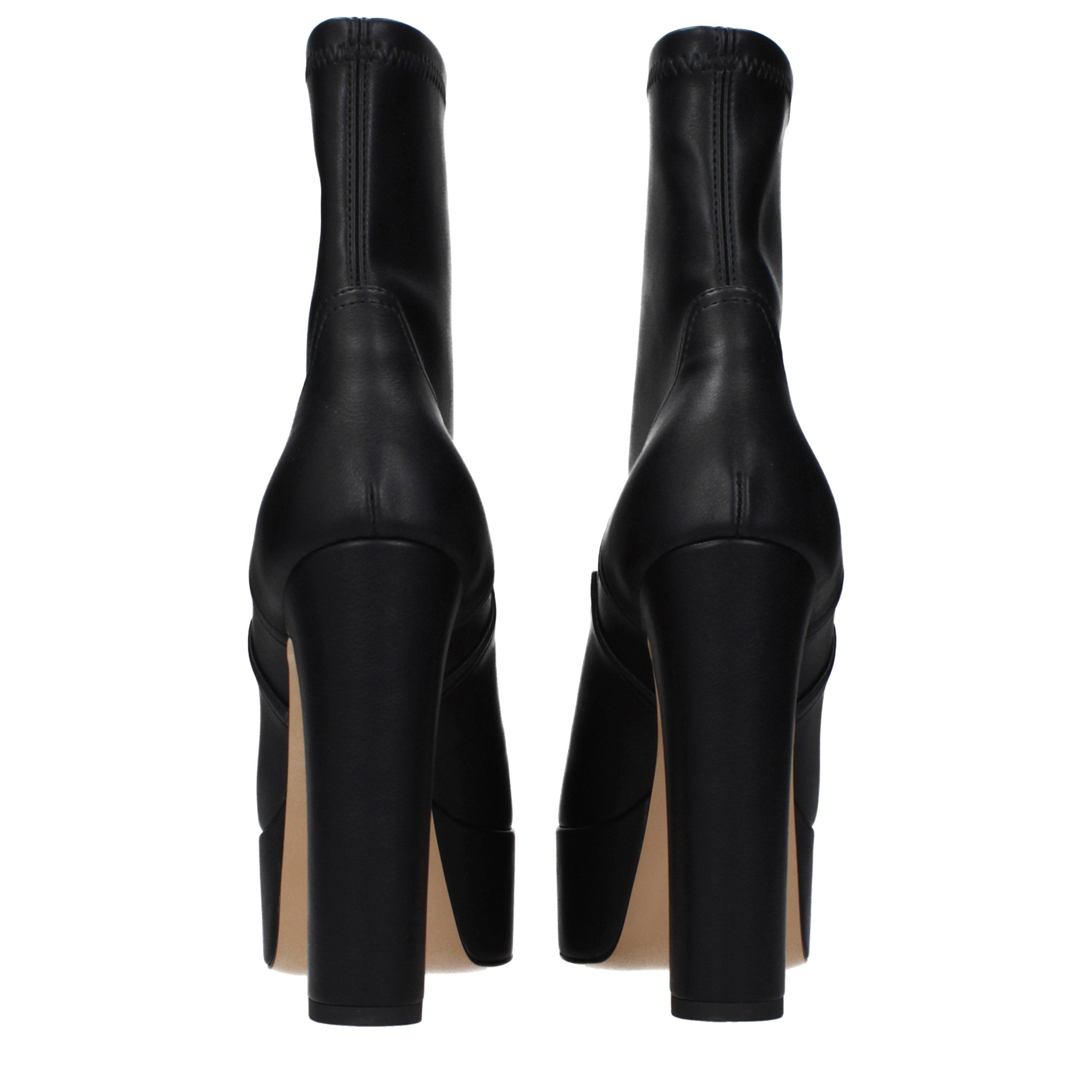 Casadei Black Leather Ankle Boots