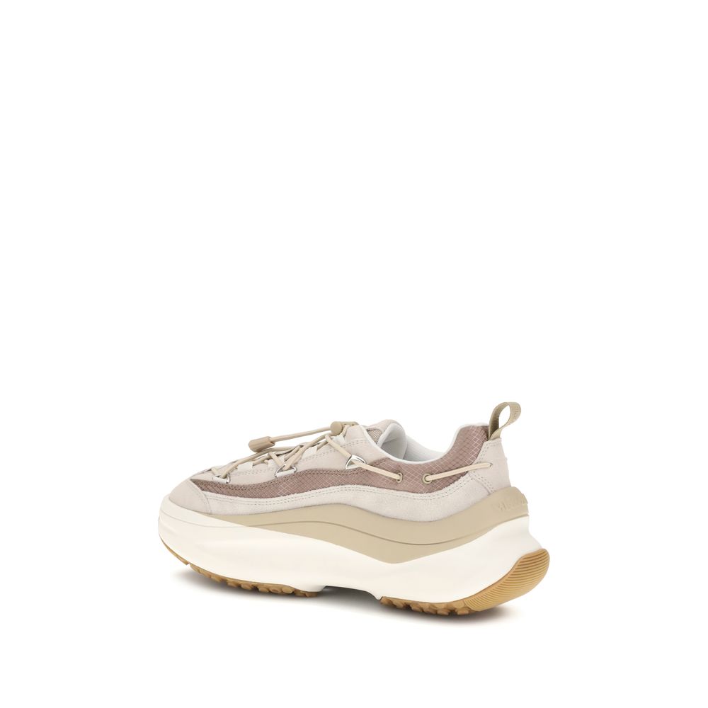 Moon Boot Beige Calf Leather Bos Taurus Athletic Sneakers