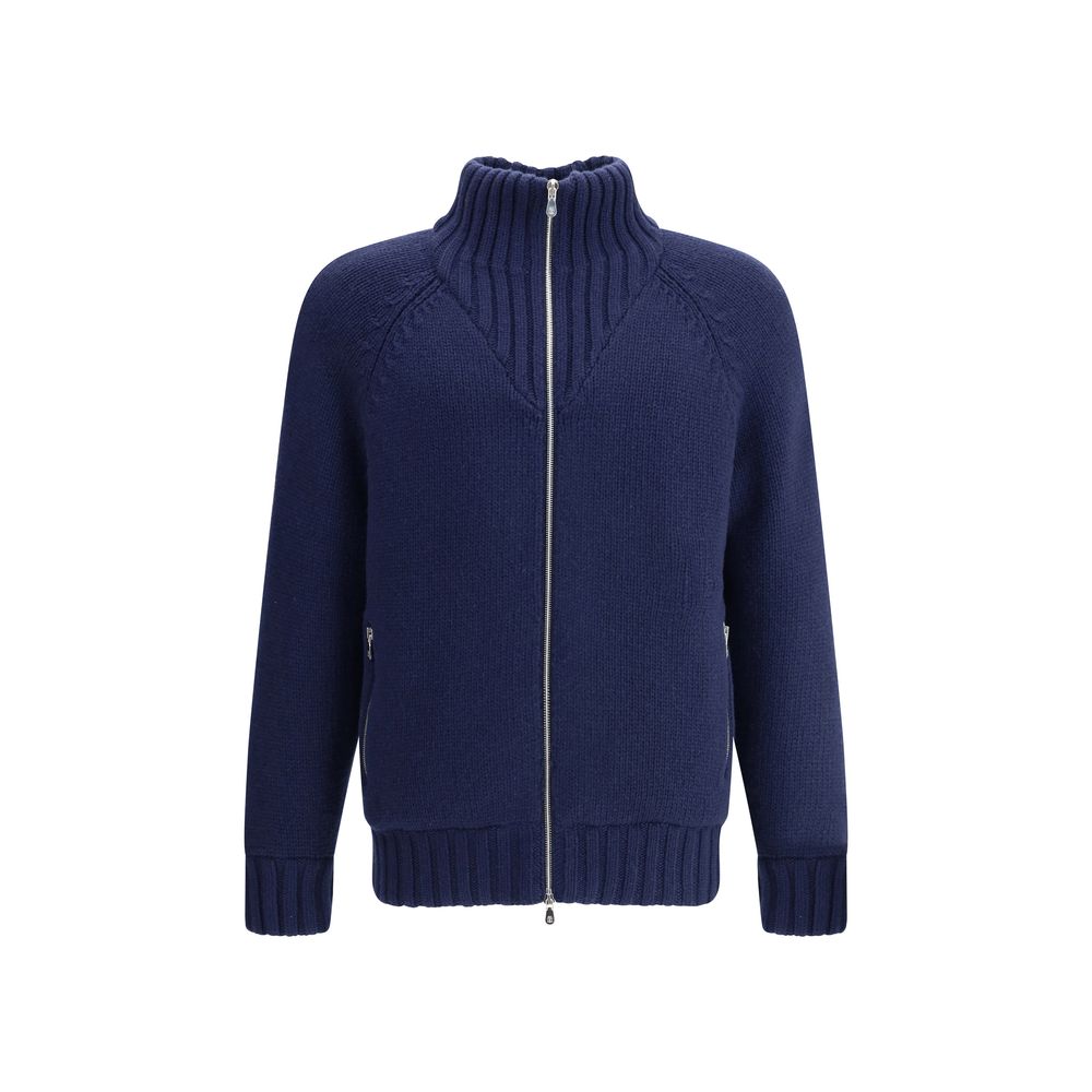 Brunello Cucinelli Blue Cashmere Coat