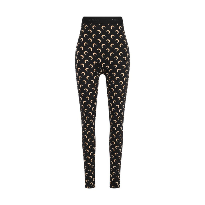 Marine Serre Black Polyamide Leggings