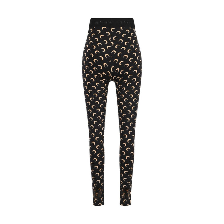 Marine Serre Black Polyamide Leggings