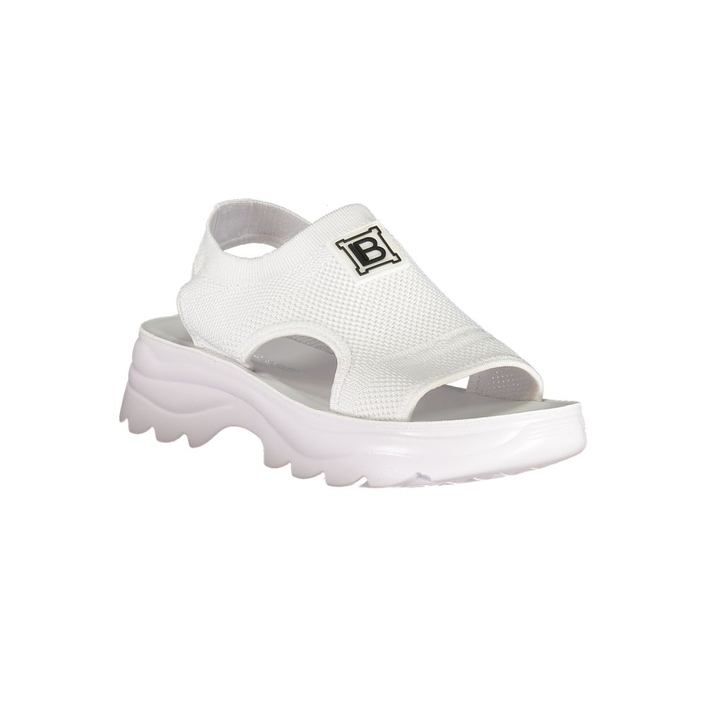 Laura Biagiotti White Polyester Platform Sandals