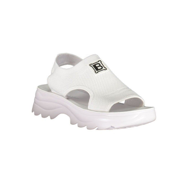 Laura Biagiotti White Polyester Platform Sandals