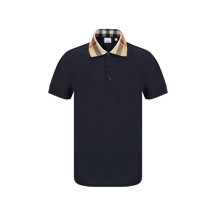 Burberry Blue Cotton Polo Shirt