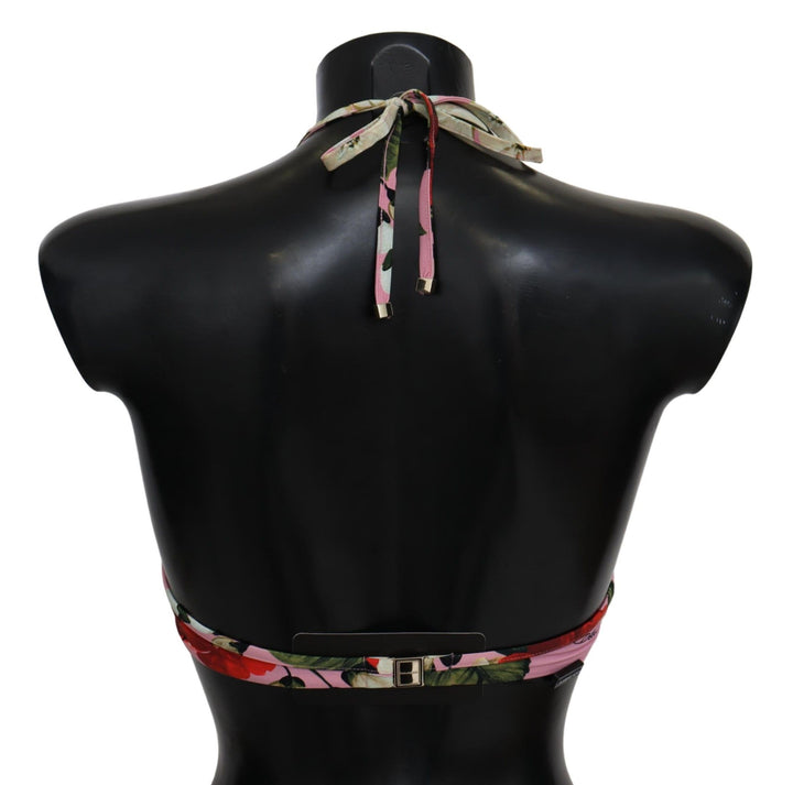 Dolce & Gabbana Multicolor Floral Swimsuit Beachwear Bikini Tops