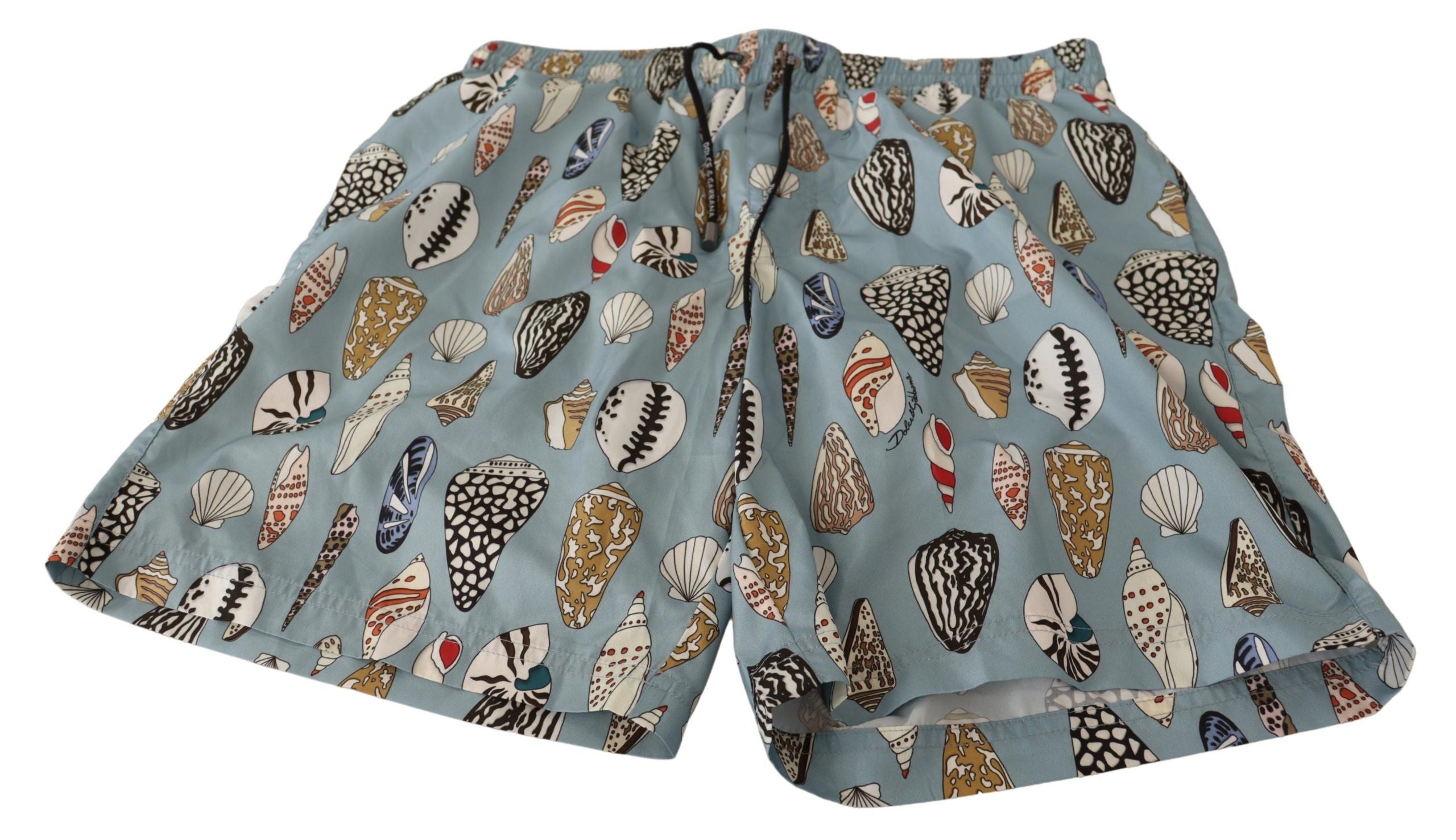 Dolce & Gabbana Blue Seashell Beachwear Swimwear Shorts