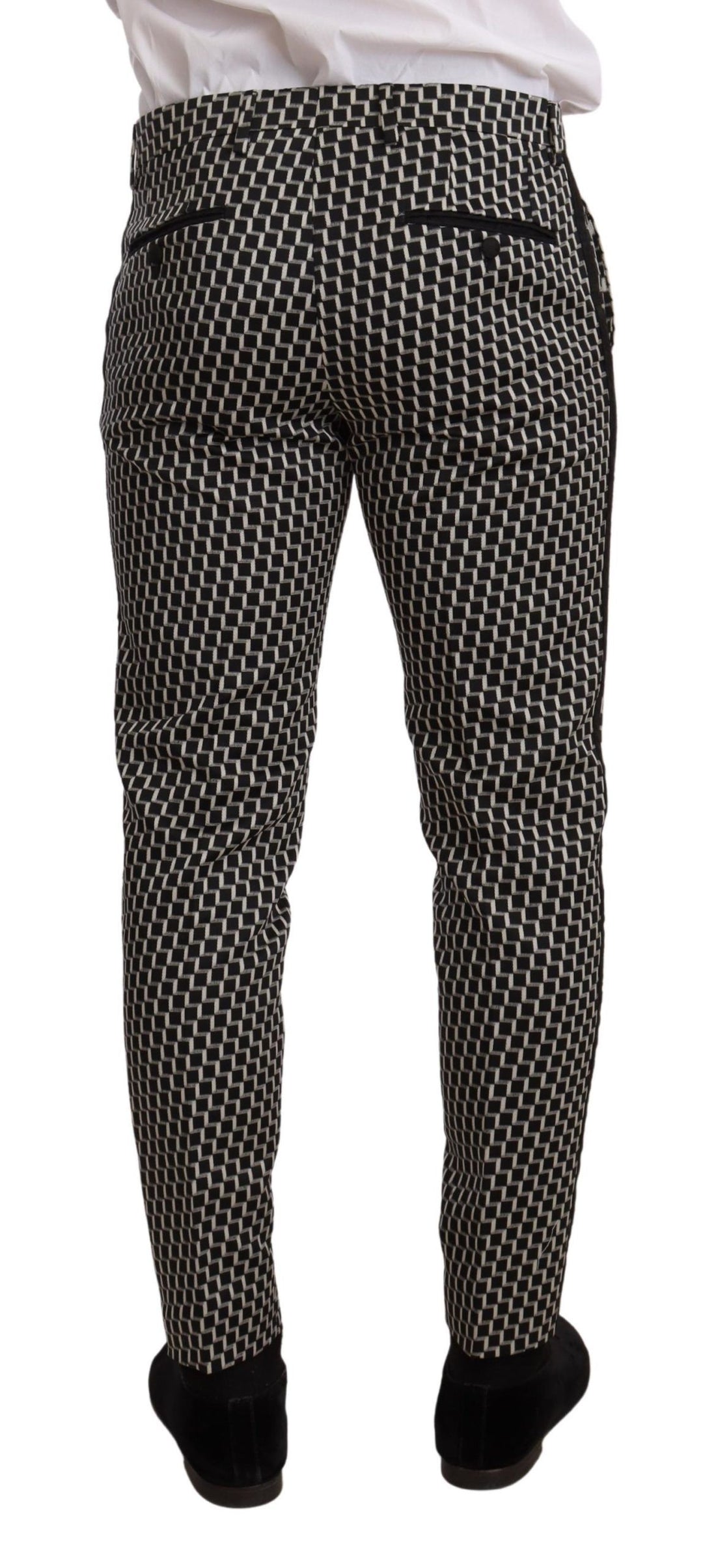 Dolce & Gabbana Black White Check 3 Piece Set MARTINI Suit