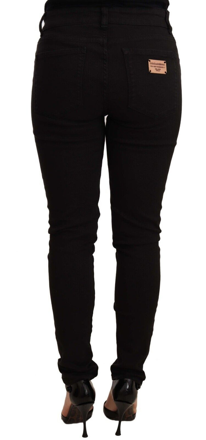 Dolce & Gabbana Black Slim Fit Denim Cotton Stretch Jeans