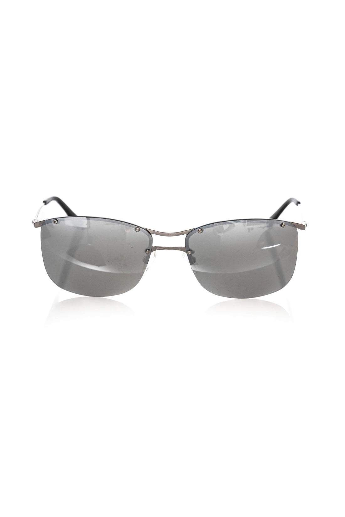 Frankie Morello Silver Metallic Fiber Men's Sunglass