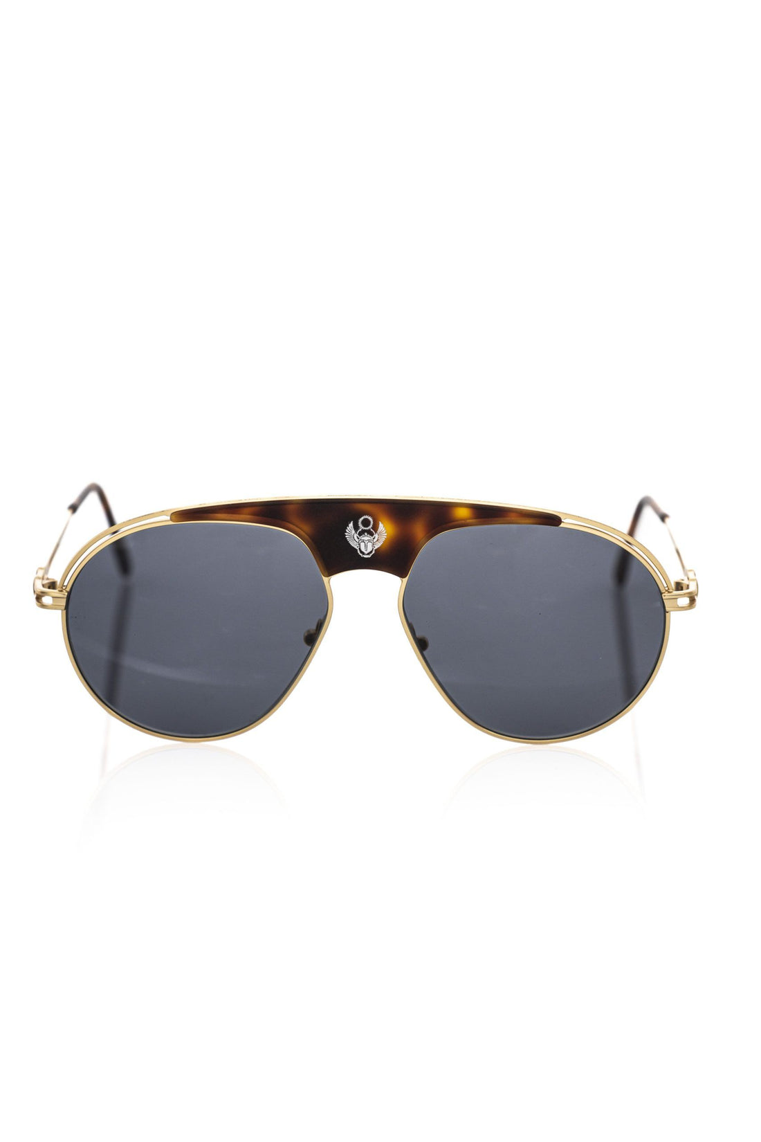 Frankie Morello Brown Metallic Fiber Men Sunglasses