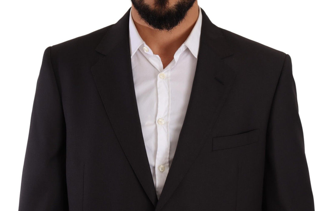 Domenico Tagliente Gray Polyester Single Breasted Formal Suit