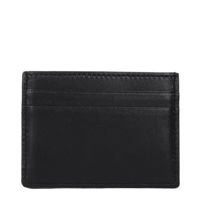 Valentino Garavani Men's Black Leather Credit Card Wallet