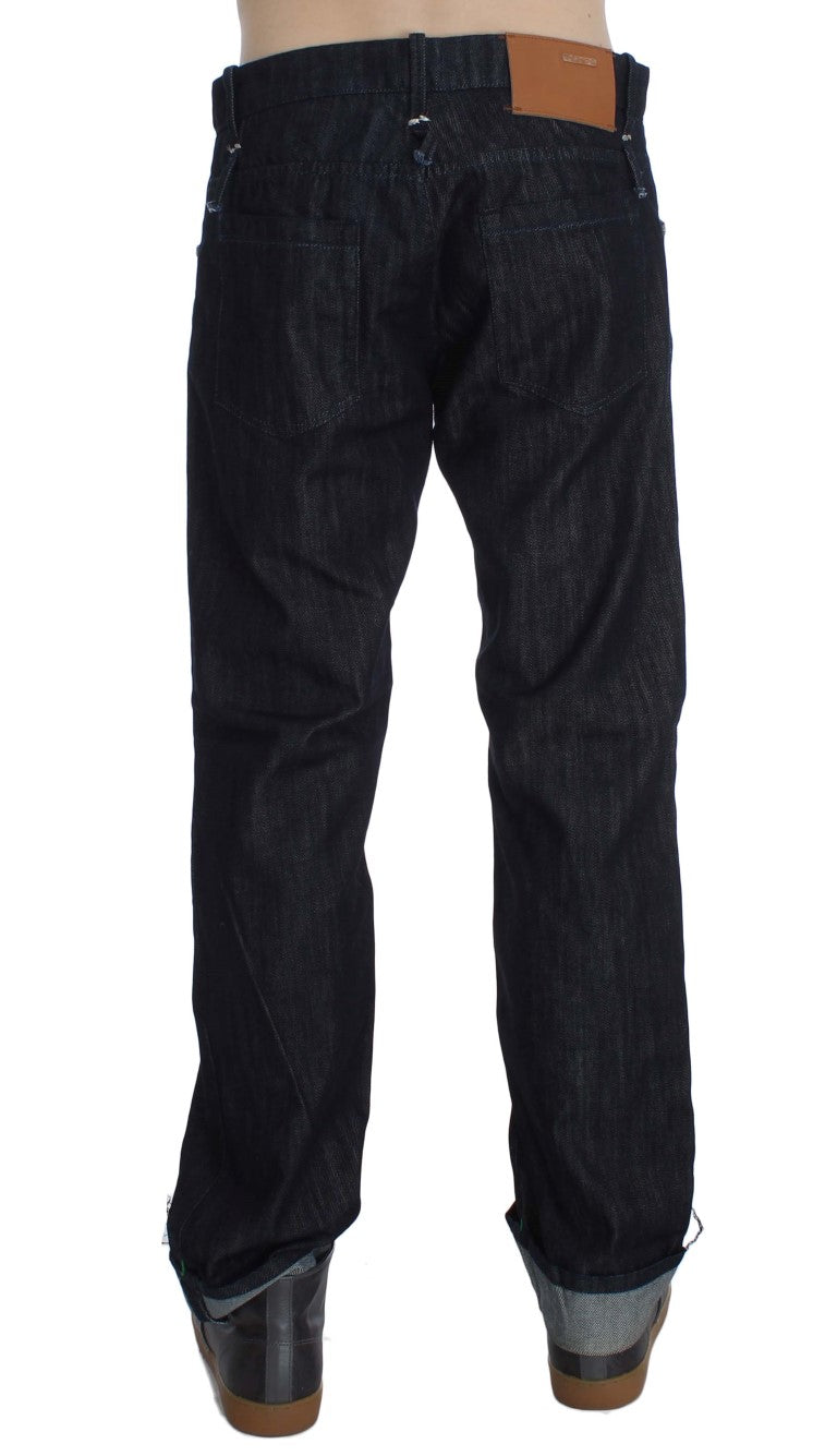 Acht Blue Cotton Regular Straight Fit Jeans