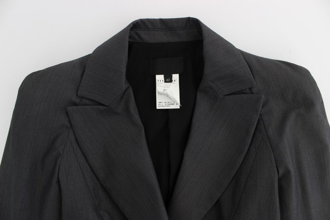 Exte Gray One Button Two Piece Suit