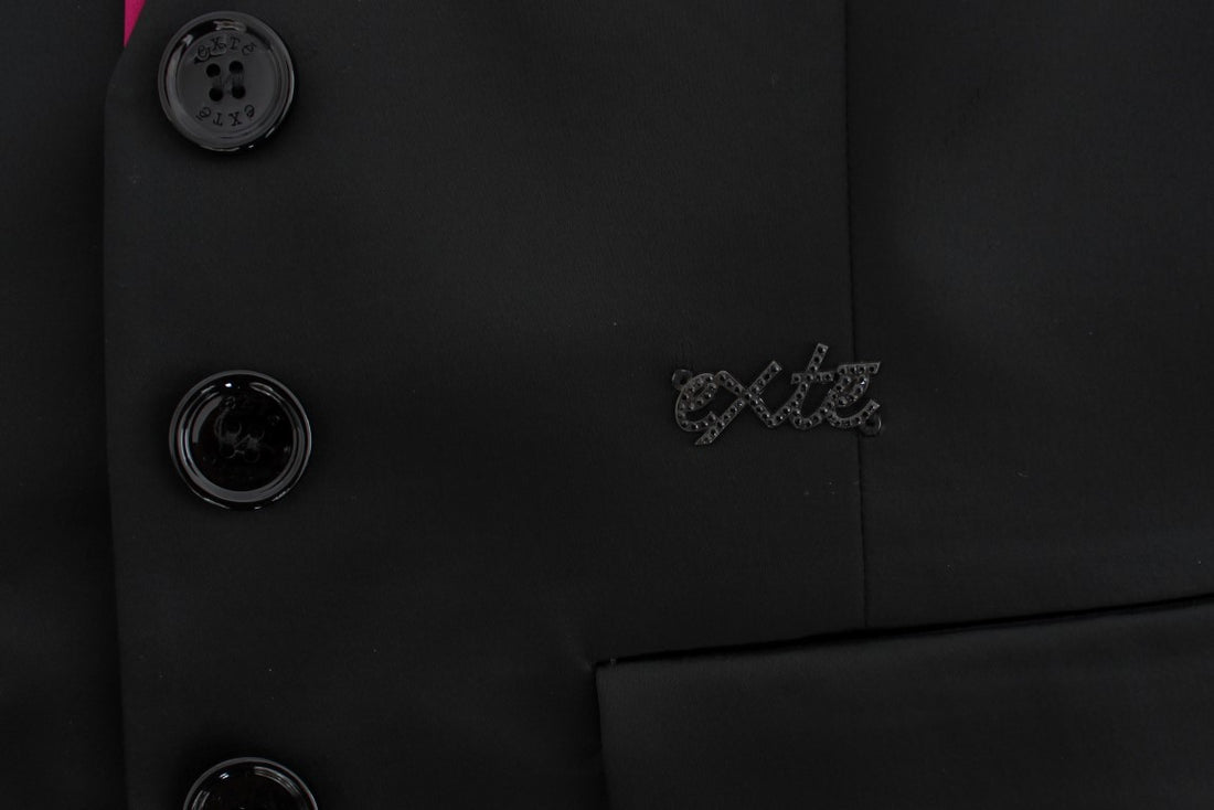 Exte Black Pink Stretch Blazer Jacket