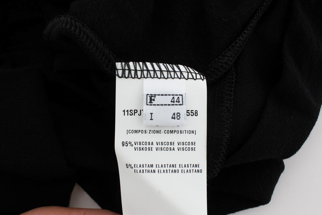 PLEIN SUD Black Stretch Sleeveless Blouse