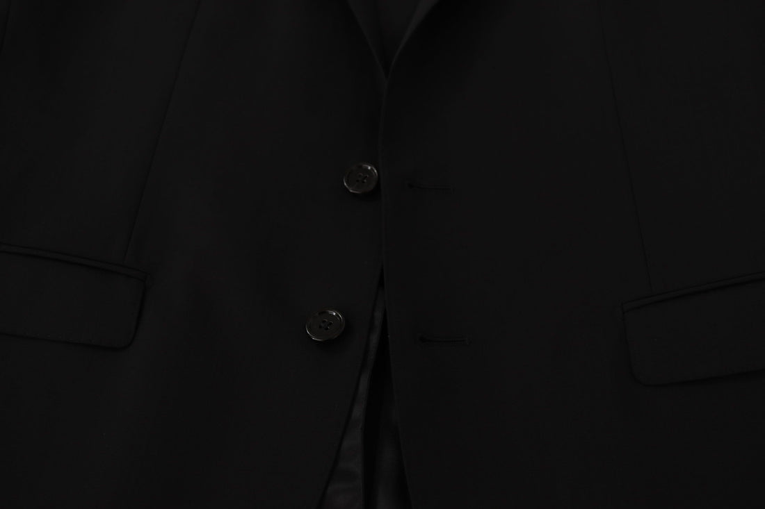 Dolce & Gabbana Black Single Breasted Jacket MARTINI Blazer