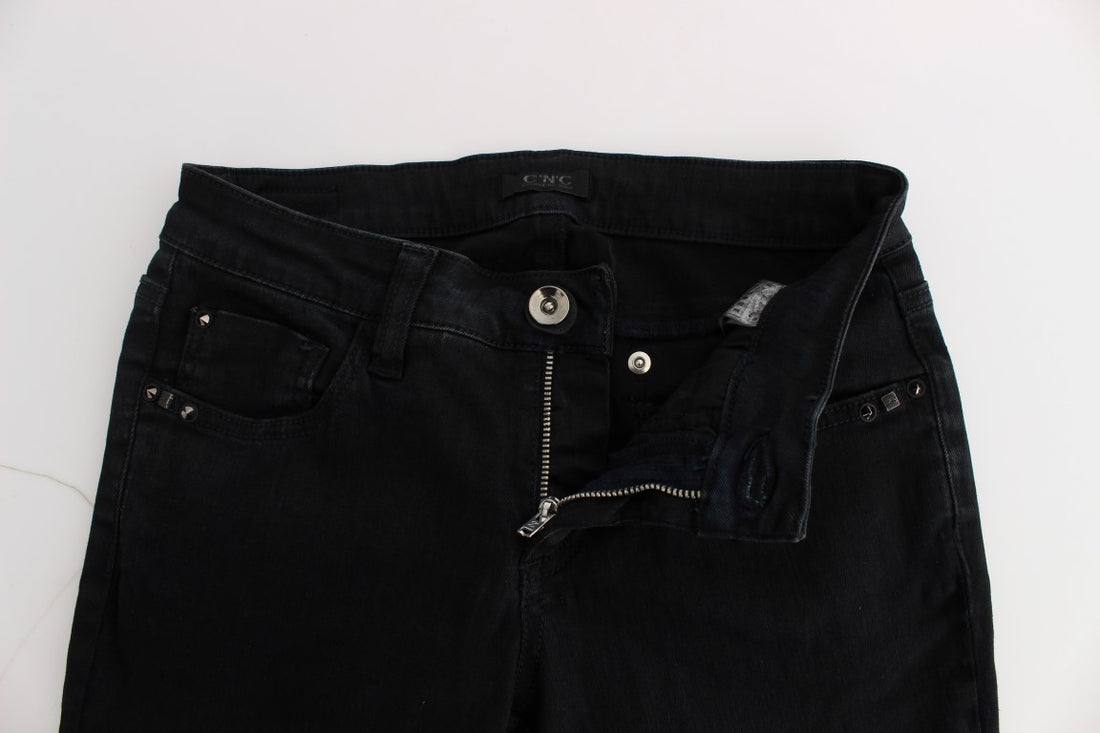 Costume National Black Cotton Slim Fit Denim Jeans