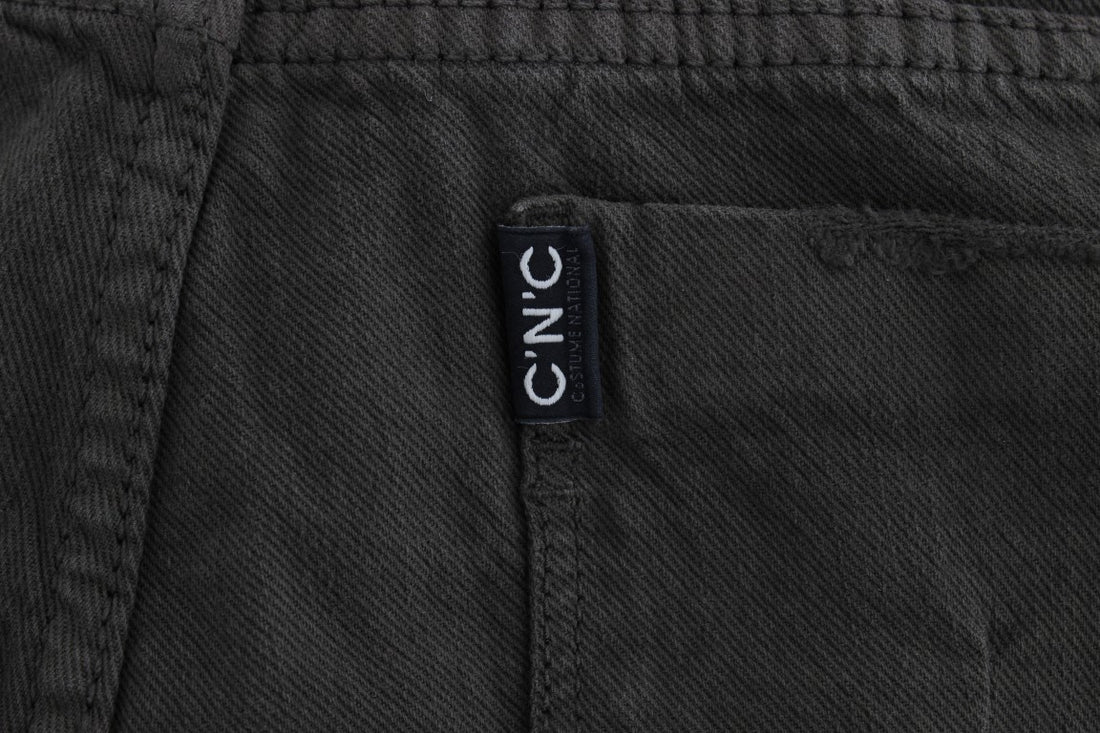 Costume National Green Cotton Blend Slim Fit Jeans