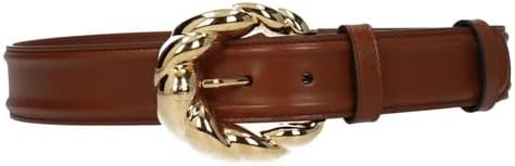 Gucci Brown Leather Women's Belt with Torchon Buckle Size 80-14/L