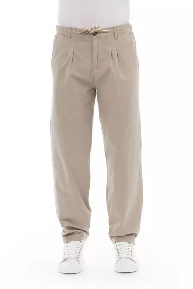Baldinini Trend Beige Cotton Men Chino Pant