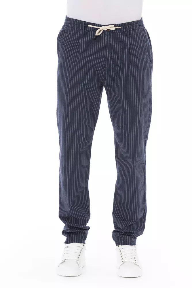 Baldinini Trend Blue Cotton Mens Chino Pants