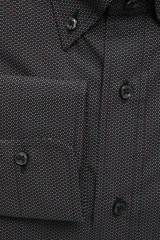 Robert Friedman Black Cotton Men's Shirt