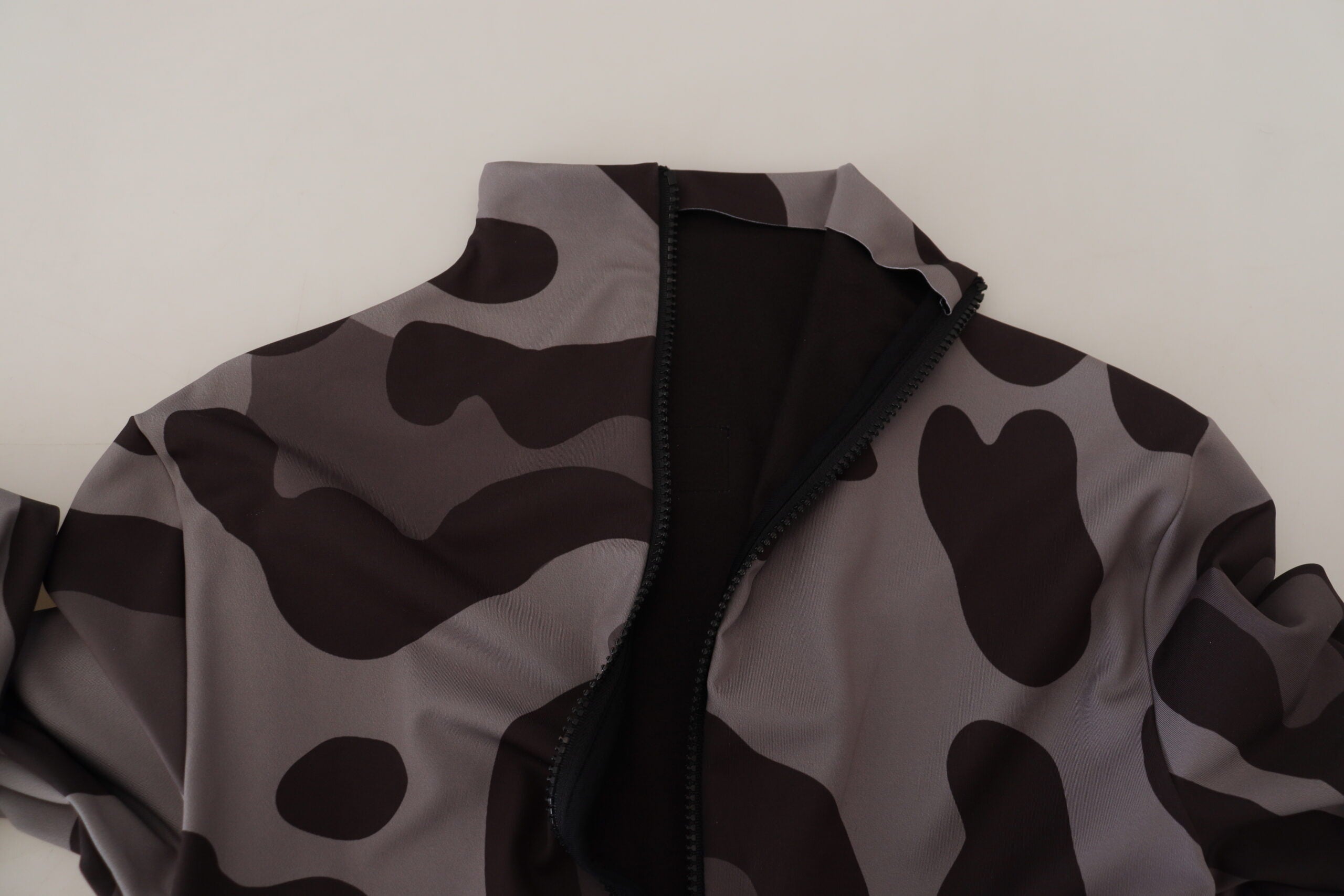 Dolce & Gabbana Gray Patterned Polyester Wetsuit Swimwear