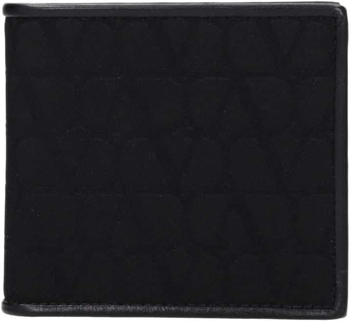 Valentino Garavani Men's Black Fabric V Logo Wallet