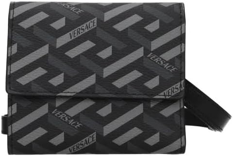 Versace Men's Greca Goddes Black Leather Wallet with Gift Box