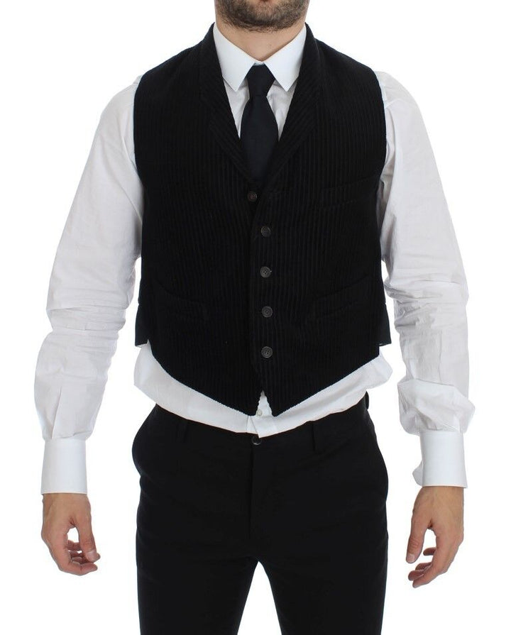 Dolce & Gabbana Black Manchester Single Breasted Vest