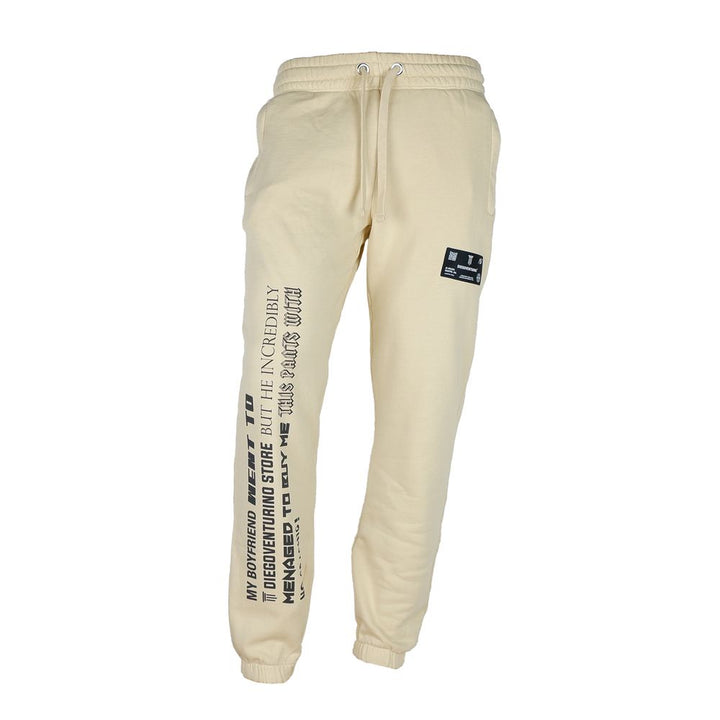 Diego Venturino Beige Cotton Men's Track Pant