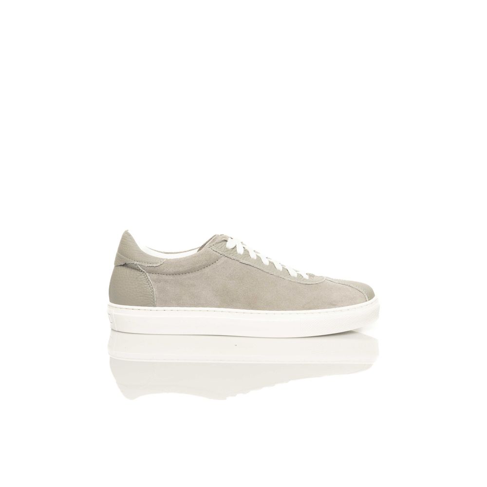 Cerruti 1881 Gray Cowhide Men Sneaker