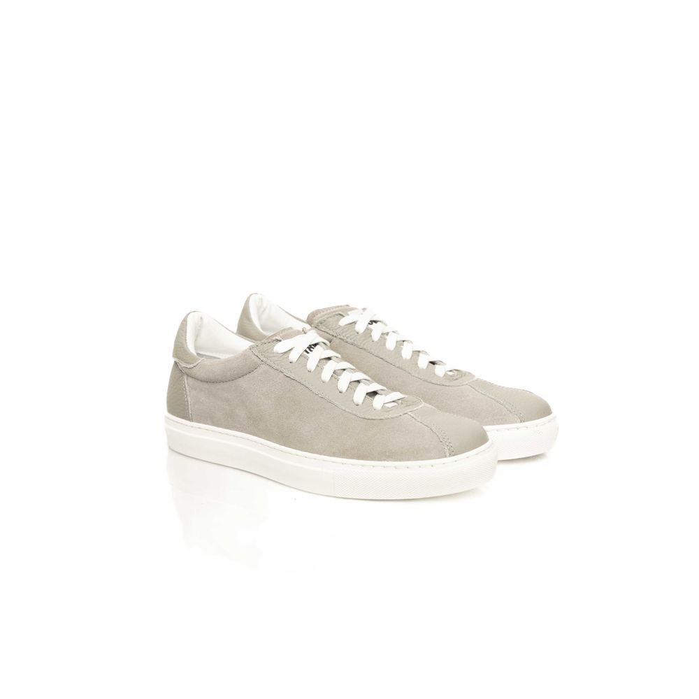Cerruti 1881 Gray Cowhide Men Sneaker