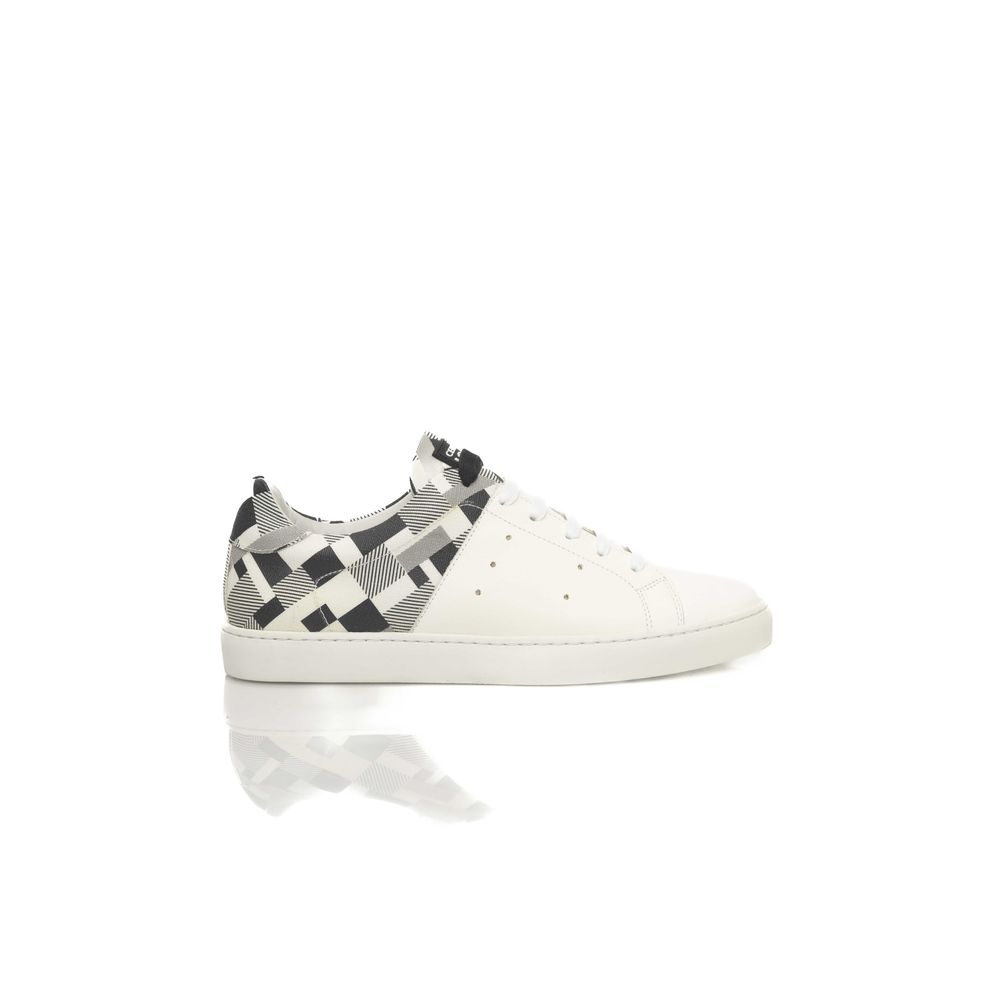 Cerruti 1881 White Calfskin Men Sneaker