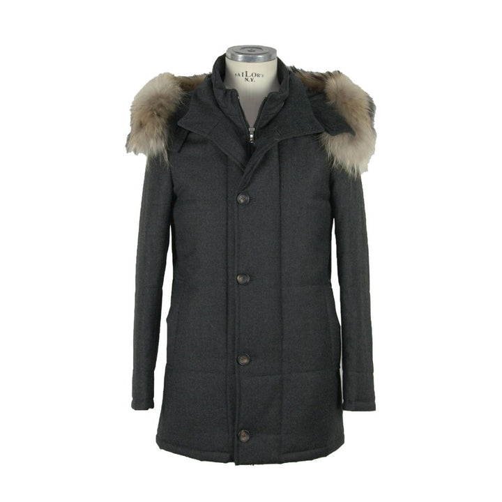 Made in Italy Gray Wool Men Jacket