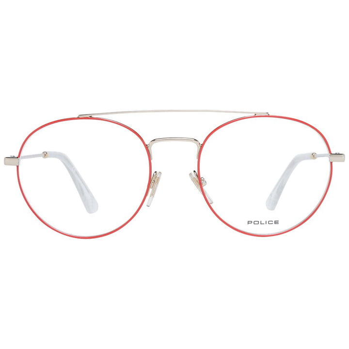 Police Red Metal & Plastic Glasses (Frames)