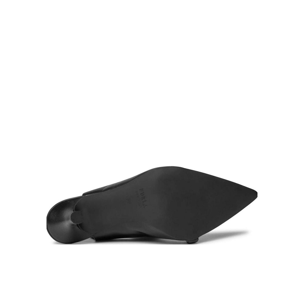 Furla Black Leather High Heel Pumps