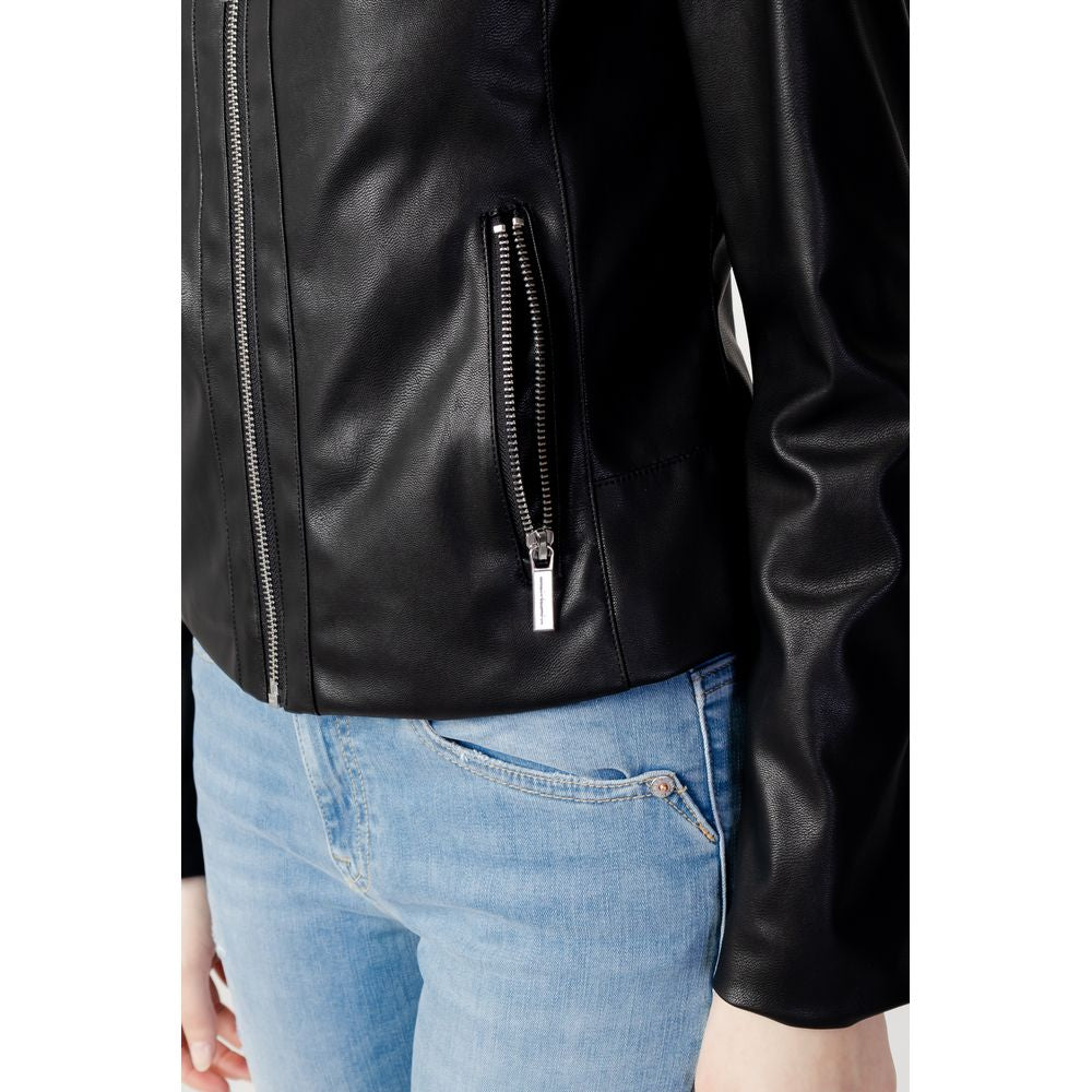 Armani Exchange Black Leather Jacket